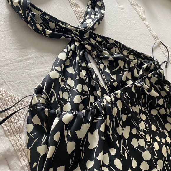 ZARA silky neck wrap top - Picture 4 of 7